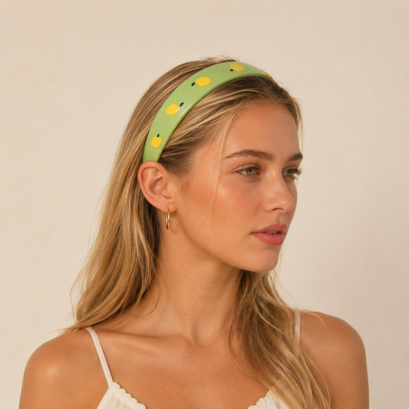 Bandeaux pour cheveux en acétate couleur unie fruit naturel de la série Simple