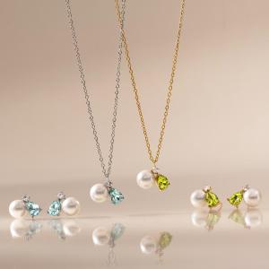 Ensembles De Colliers Pour Femmes En Acier Inoxydable Imperméable, Couleur Or, Ornés De Perles Et De Zircon. h5 Image3