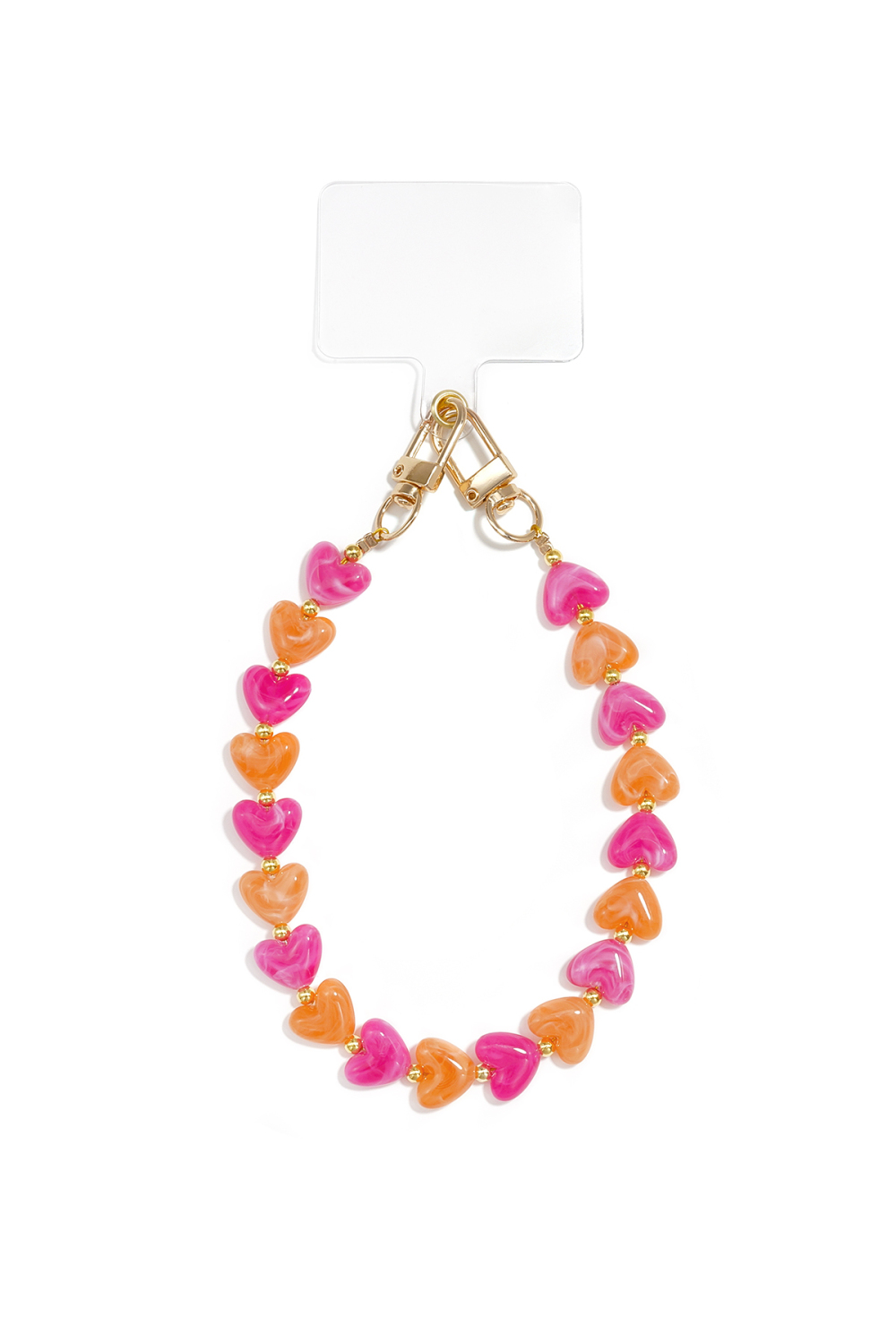 Porte-Téléphone En Forme De Cœur, Accessoire Du Quotidien En Acrylique Avec Chaînette En Forme De Cœur h5Image2