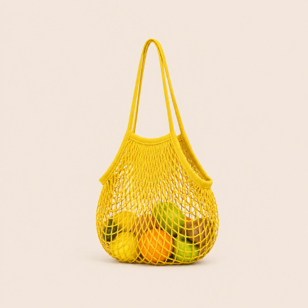 Sac rond pour femme en corde tressée ajourée, couleur unie, style décontracté