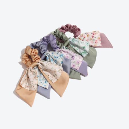 Chouchous en tissu à fleurs douces de la série Simple