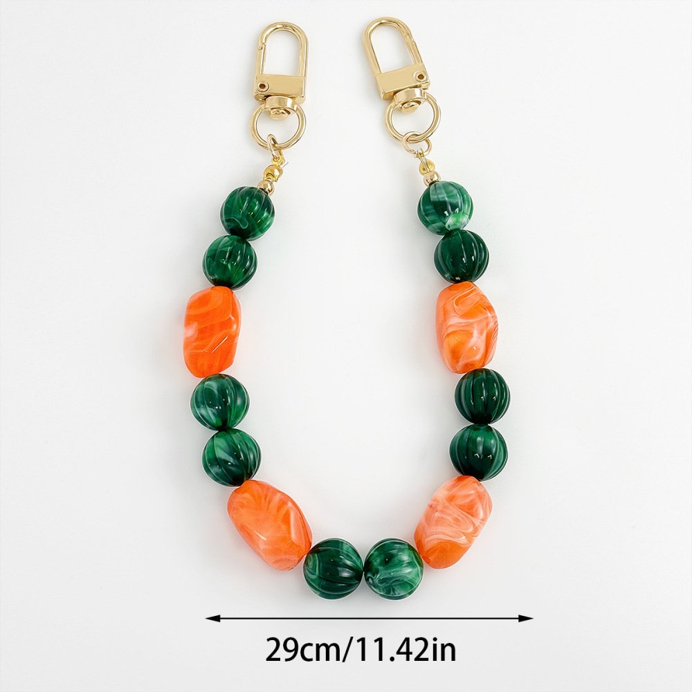 Chaîne Pour Téléphone Et Sac, Perles Décontractées De Forme Irrégulière, Couleurs Dégradées, Série Simple, En Résine. Image4