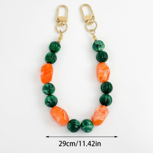 Chaîne Pour Téléphone Et Sac, Perles Décontractées De Forme Irrégulière, Couleurs Dégradées, Série Simple, En Résine. h5 Image4