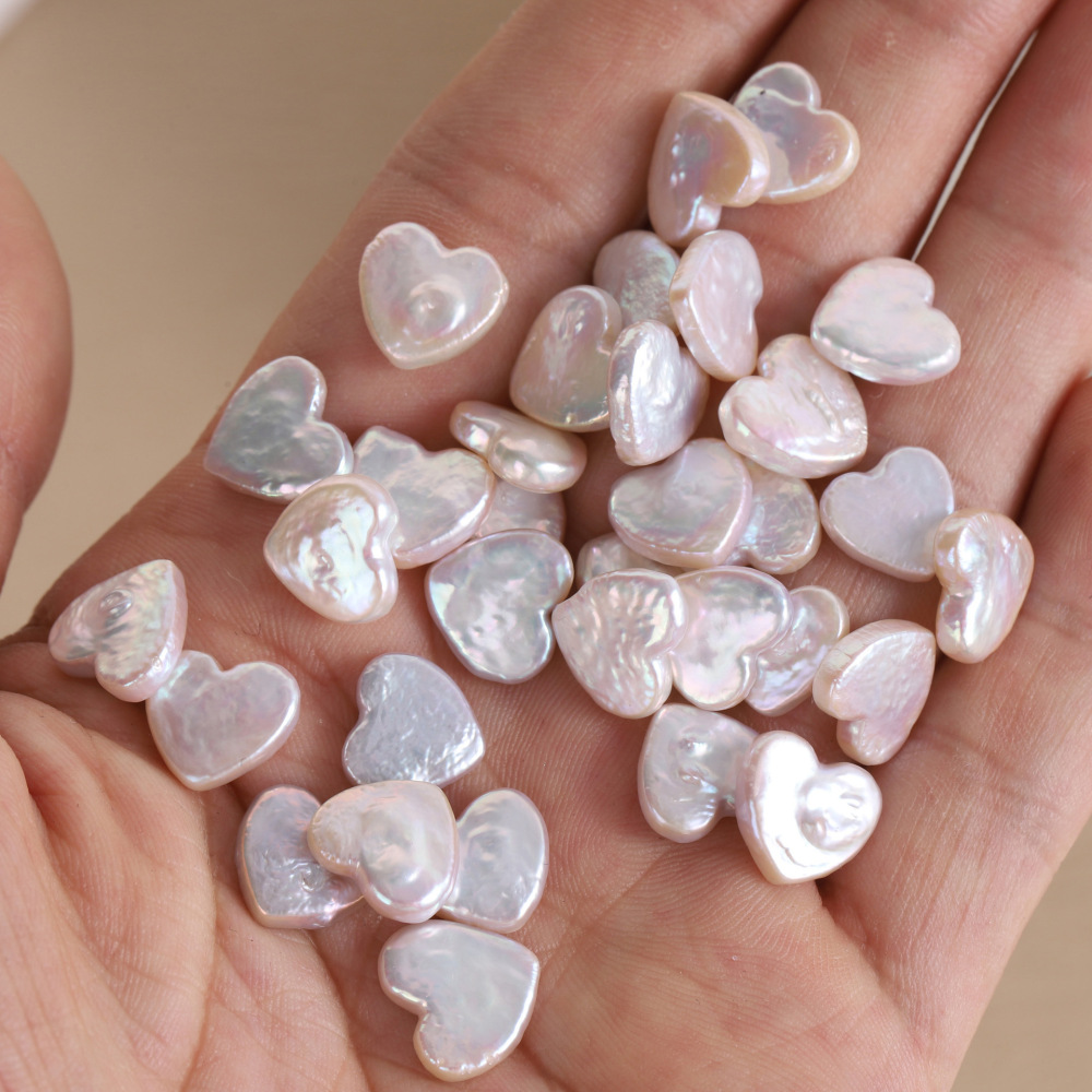 Perles D'Eau Douce En Forme De Cœur, Collection Simple Series Diy, Perles En Vrac Pour Femmes h5Image2