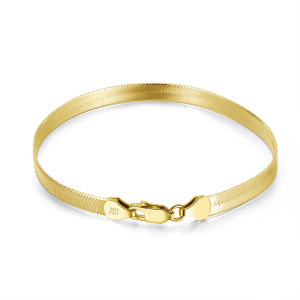 Bracelet En Argent Sterling 925 Plaqué Rhodium, Collection Simple Series Daily Chain Pour Femme h5