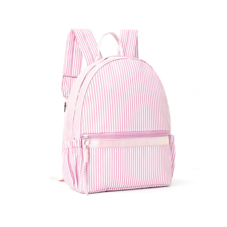 Sac à dos femme en coton à rayures imprimées, style décontracté 2