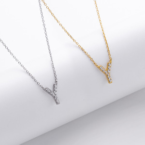 Colliers Pour Femmes En Argent Sterling 925, Couleur Couleur, Collection Simple Series Daily Letter h5 Image3