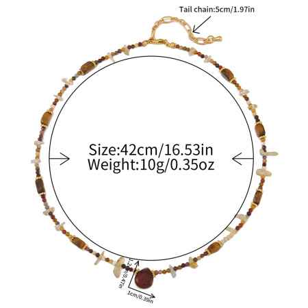 Ensembles de colliers pour femmes, style bohème ethnique, perles soleil et pierres naturelles