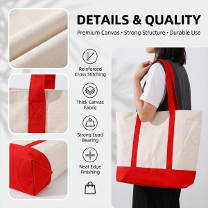 Sac À Main Carré En Toile Unie, Style Décontracté, Pour Femme h5 Image3