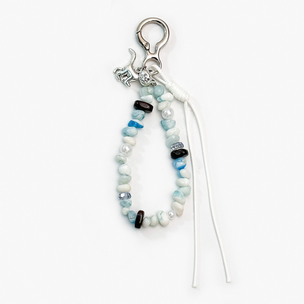 Collection Simple, Décontractée, Perles Torsadées En Forme D'Animaux, Breloques Pour Sac En Pierre Naturelle