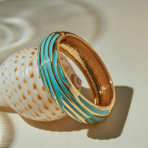 Bracelets Pour Femmes En Alliage Émaillé De Forme Géométrique Rétro h5 Image4