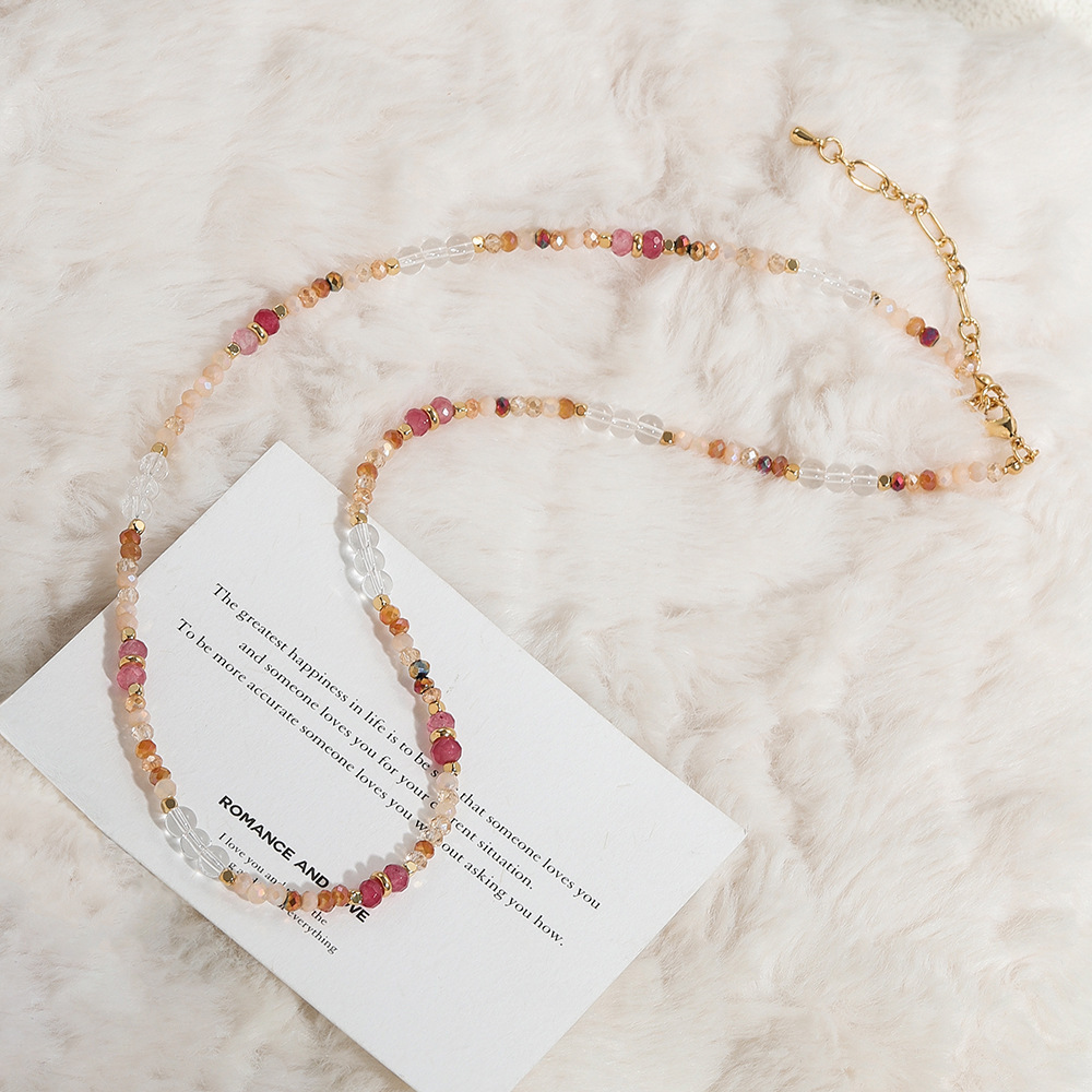 Colliers De Perles Pour Femmes, Collection Simple, En Cristal Et Pierre Naturelle h5Image4