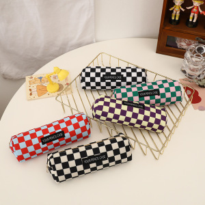 Pochettes À Stylos Décontractées En Tissu À Carreaux De Couleur Assortie, Collection Simple Series h5 Image4