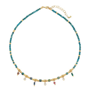 Colliers De Perles Rétro Pour Femmes, Ornés De Pierres Naturelles Et De Motifs Soleil. h5