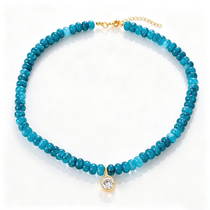 Colliers De Perles Pour Femmes, Collection Romantique Daily Beads, Cercle De Pierres Naturelles Couleur Or