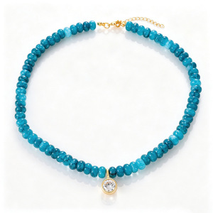 Colliers De Perles Pour Femmes, Collection Romantique Daily Beads, Cercle De Pierres Naturelles Couleur Or h5