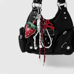 Breloques Pour Sac En Corde Tressée À Fraise, Nœud Papillon Quotidien, Étoile h5 Image3
