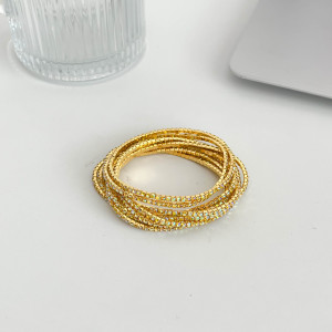 Bracelets À Maillons Élastiques Simples Pour Femmes Avec Strass h5