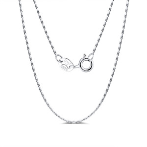 Colliers Pour Femmes En Argent Sterling 925 Plaqué Rhodium, Collection Simple Series Daily Chain h5 