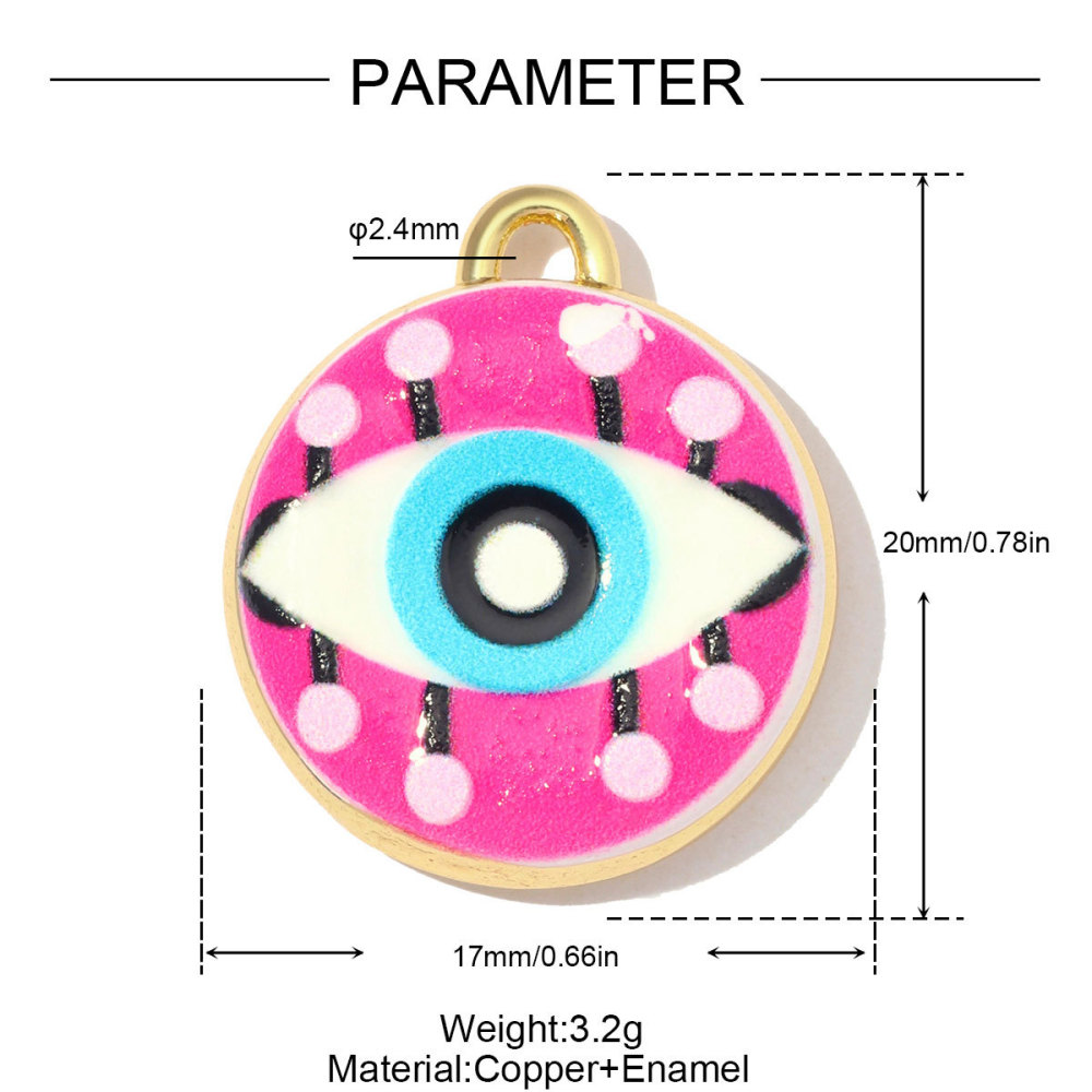 Pendentifs Pour Femmes, Style Œil Du Diable, Forme Irrégulière Elliptique, Couleur Cuivre Et Or, Collection Romantique À Faire Soi-Même