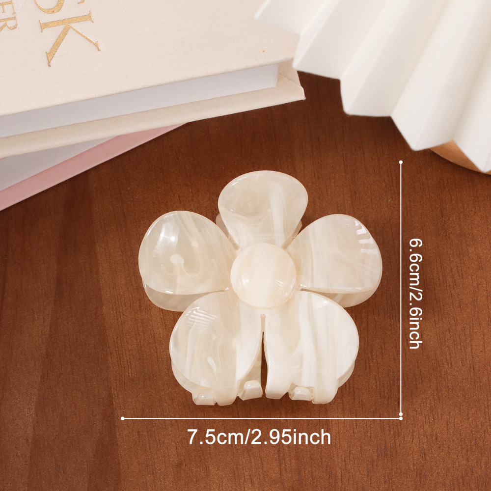 Pinces À Cheveux En Pvc Simple Series Daily Flower, Couleur Unie Dégradée 
