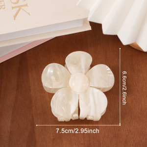 Pinces À Cheveux En Pvc Simple Series Daily Flower, Couleur Unie Dégradée h5 