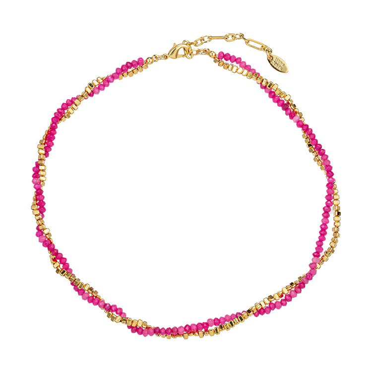 Ensembles De Colliers Pour Femmes En Perles Simples Et Pierres Naturelles, Couleur Cuivre Et Or Image4
