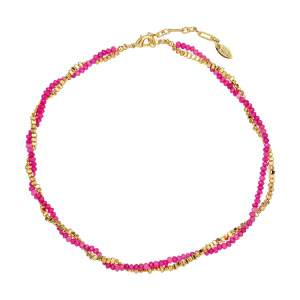 Ensembles De Colliers Pour Femmes En Perles Simples Et Pierres Naturelles, Couleur Cuivre Et Or h5 Image4