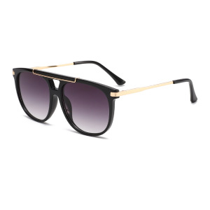 Lunettes De Soleil Unisexes Simple Series Retro, Couleur Unie Dégradée h5 