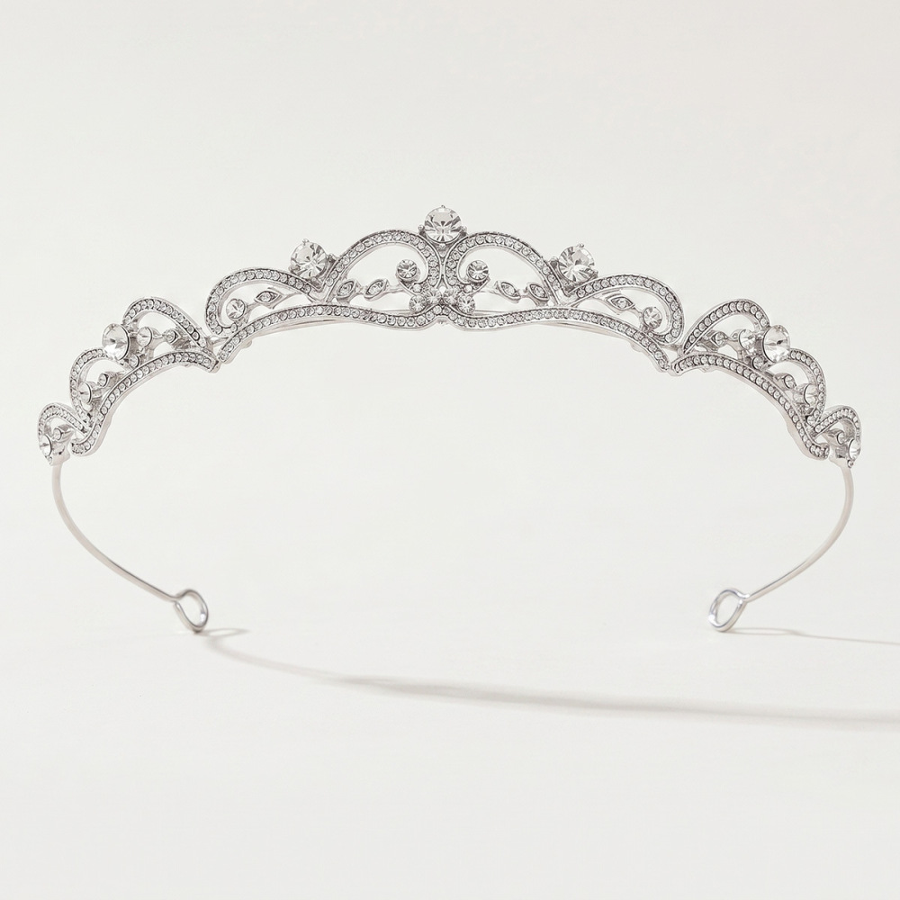 Couronnes De Cheveux Luxueuses En Alliage De Couleur Unie Et Strass, Élégantes Et Raffinées