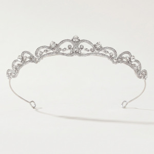 Couronnes De Cheveux Luxueuses En Alliage De Couleur Unie Et Strass, Élégantes Et Raffinées h5