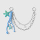 Un pendentif en perle en forme d'étoile de mer bleue 