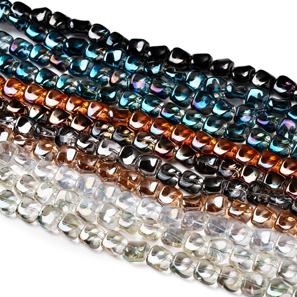 Perles De Verre Dorées À Dégradé De Couleurs, Forme Irrégulière, À Faire Soi-Même, Série Simple h5Image3