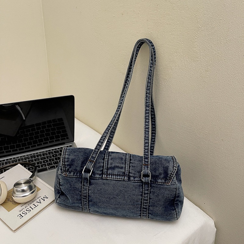 Sac Carré Pour Femme En Tissu Uni Avec Détails Métalliques Style Streetwear h5Image3