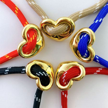 Bracelets tressés pour femmes en corde, forme cœur et ellipse, collection Simple Series 2