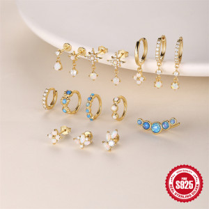 Boucles D'Oreilles Élégantes En Forme De Goutte, Couleur Or, Pour Femme, En Argent Sterling 925 De Couleur Dorée. h5 Image2