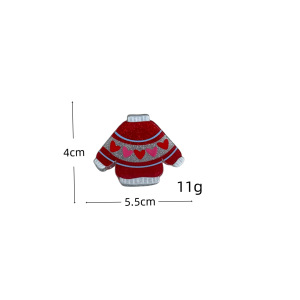 Pinces À Cheveux En Pvc, Motif Cœur Mignon, Couleur Unie, Dessin Animé De Noël, Série Ethnique h5 Image5