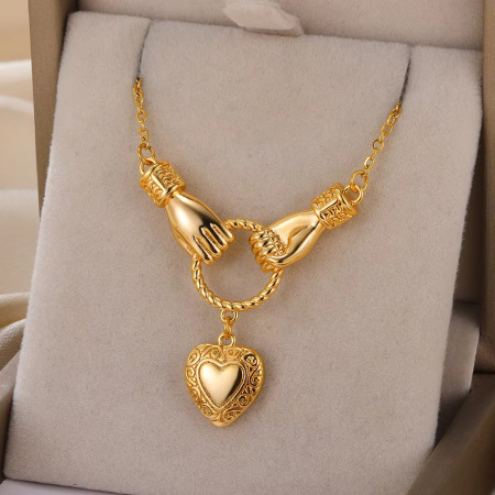 Colliers pendentifs pour femmes, collection Simple, mignons, œil de diable, forme irrégulière, cœur, acier inoxydable, étanches 2