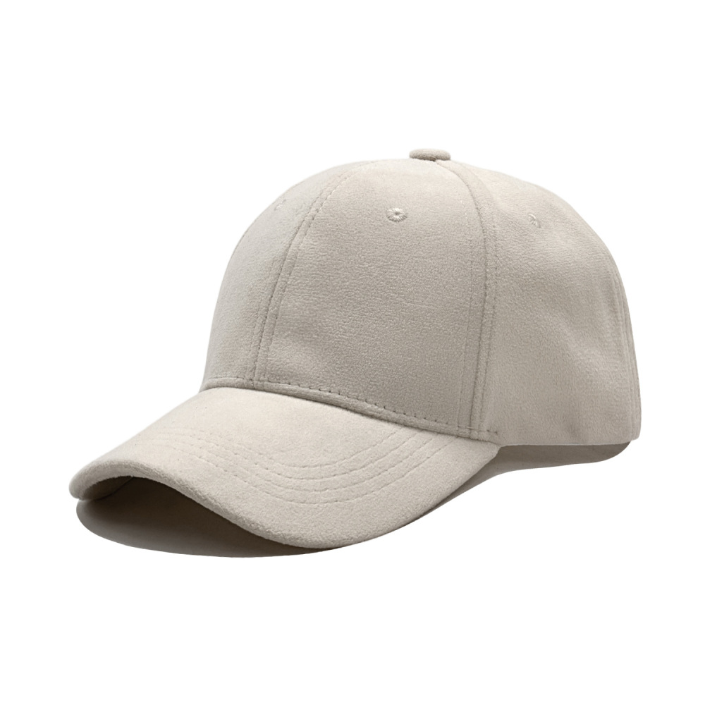 Casquette De Baseball Simple En Imitation Daim De Couleur Unie