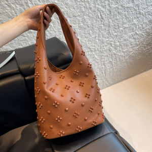 Sacs À Main Seau Pour Femmes, Style Décontracté, Couleur Unie, Rivets, En Pu De Qualité Supérieure h5 Image4