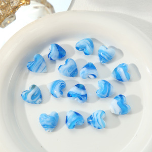 Perles Émaillées En Forme De Cœur À Dégradé De Couleurs h5 Image4