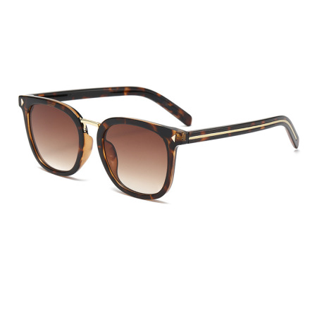 Lunettes de soleil unisexes Simple Series Daily Solid Color à imprimé léopard dégradé 2