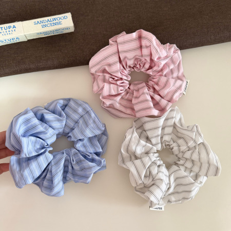 Chouchous en tissu à rayures unies, style décontracté, collection Simple