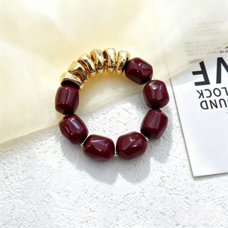 Bracelets rétro en perles acryliques pour femmes 2