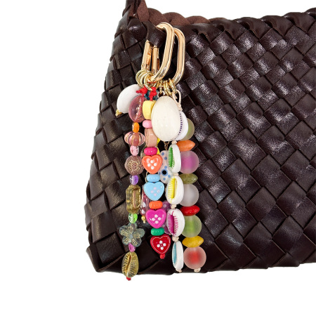 Collection ethnique Perles œil de diable naturel style océanique Couleurs mélangées Coquillages Forme géométrique Breloques pour sacs 2