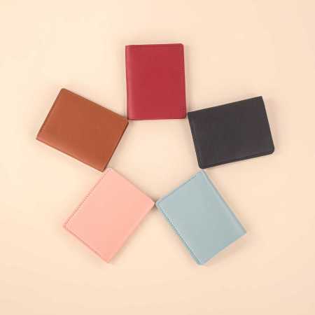 Portefeuilles et porte-cartes carrés pour femmes, style décontracté, couleur unie, en PU
