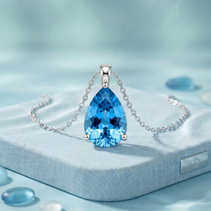 Colliers Pour Femmes En Argent Sterling 925 Plaqué Rhodium Avec Zircon, Collection Luxueuse Et Élégante Goutte h5 Image3