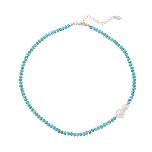Colliers De Perles Pour Femmes, En Perles Simples, Pierres Naturelles, Cuivre Et Perles D'Eau Douce h5 Image4