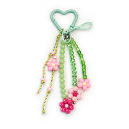 Perles torsadées en résine, style papillon, lettre, lettre, style simple, avec fleurs et lettres, couleurs assorties. 2