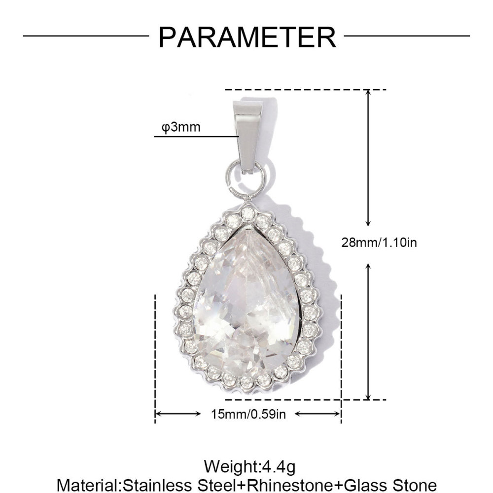 Pendentifs De Luxe En Forme De Cœur, En Acier Inoxydable, Couleur Or, Étanches, Ornés De Strass Et De Zircon, Pour Femmes, À Faire Soi-Même.